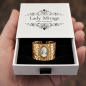 Preview: Damenring Gehämmert, Bandring Gold, Breiter Goldring Damen, Statement Ring, Barock Schmuck, Cameo Grün, Geburtstagsgeschenk, Gift for Her